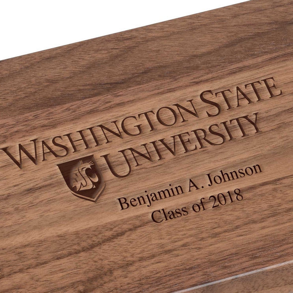 Washington State University Solid Walnut Desk Box Shot #3