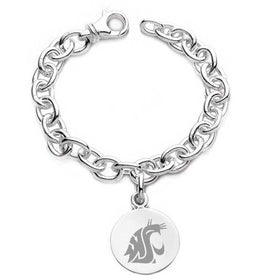 Washington State University Sterling Silver Charm Bracelet Shot #1