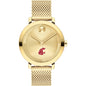 Washington State University Women's Movado Bold Gold with Mesh Bracelet Shot #2
