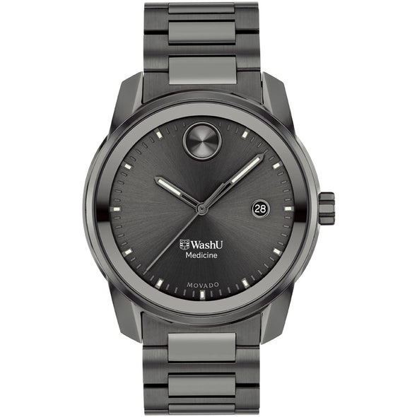 Washington University School of Medicine in St. Louis Men's Movado BOLD Gunmetal Grey with Date Window Shot #2