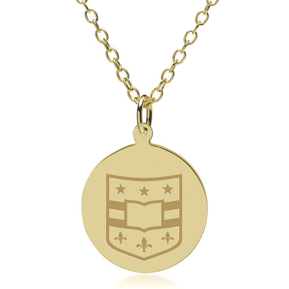 WashU Medicine 14K Gold Pendant & Chain Shot #1