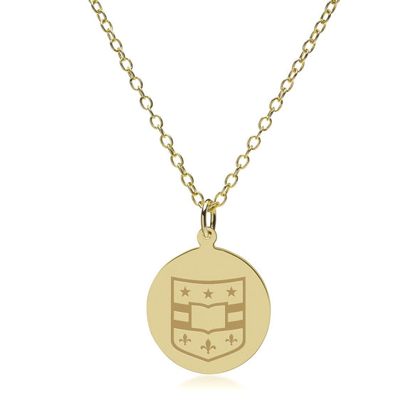WashU Medicine 18K Gold Pendant & Chain Shot #2