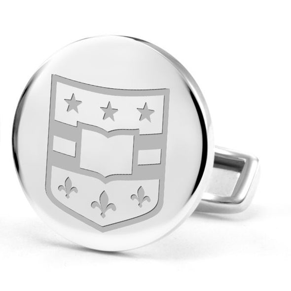 WashU Medicine Cufflinks in Sterling Silver Shot #2