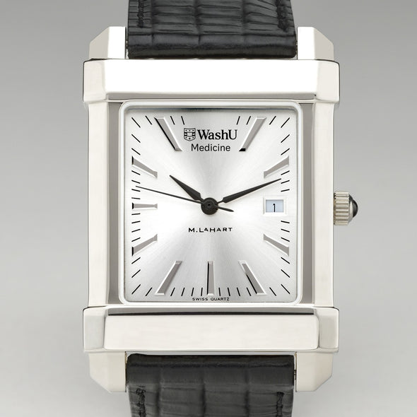 WashU Medicine Men's Collegiate Watch with Leather Strap Shot #1