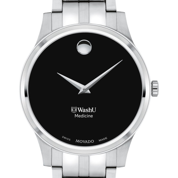 WashU Medicine Men's Movado Collection Stainless Steel Watch with Black Dial Shot #1