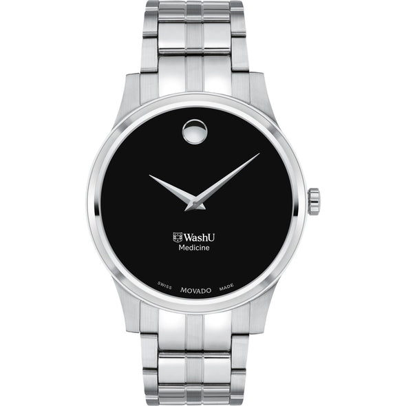 WashU Medicine Men's Movado Collection Stainless Steel Watch with Black Dial Shot #2