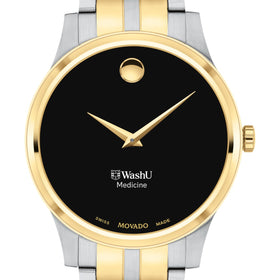WashU Medicine Men's Movado Collection Two-Tone Watch with Black Dial Shot #1