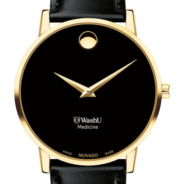 WashU Medicine Men's Movado Gold Museum Classic Leather Shot #1