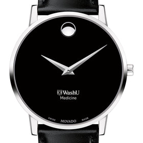 WashU Medicine Men's Movado Museum with Leather Strap Shot #1
