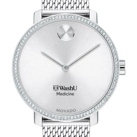 WashU Medicine Women's Movado Bold with Crystal Bezel & Mesh Bracelet Shot #1