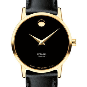 WashU Medicine Women's Movado Gold Museum Classic Leather Shot #1