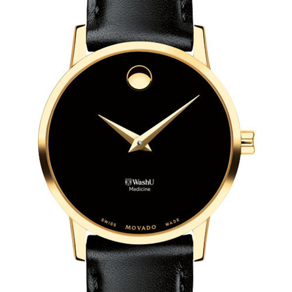 WashU Medicine Women's Movado Gold Museum Classic Leather Shot #1