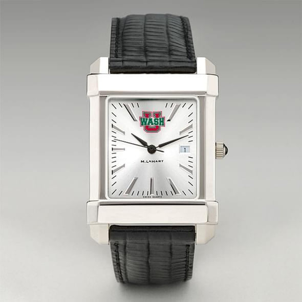 WashU Men&#39;s Collegiate Watch with Leather Strap Shot #2