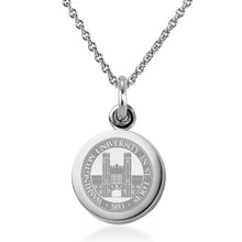 WashU Necklace with Charm in Sterling Silver Shot #1
