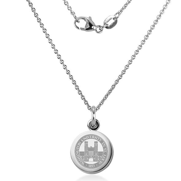 WashU Necklace with Charm in Sterling Silver Shot #2