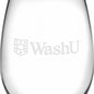 WashU Stemless Wine Glasses Made in the USA Shot #3