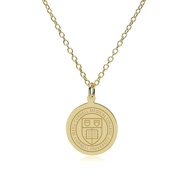 Weill Cornell 18K Gold Pendant & Chain Shot #1