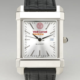 Weill Cornell Men's Collegiate Watch with Leather Strap Shot #1