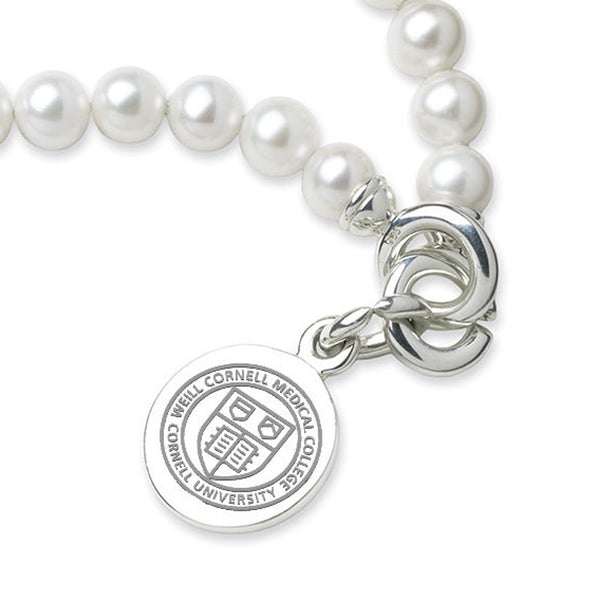 Weill Cornell Pearl Bracelet with Sterling Silver Charm Shot #2