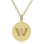 Wesleyan 14K Gold Pendant & Chain Shot #1
