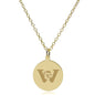 Wesleyan 14K Gold Pendant & Chain Shot #2