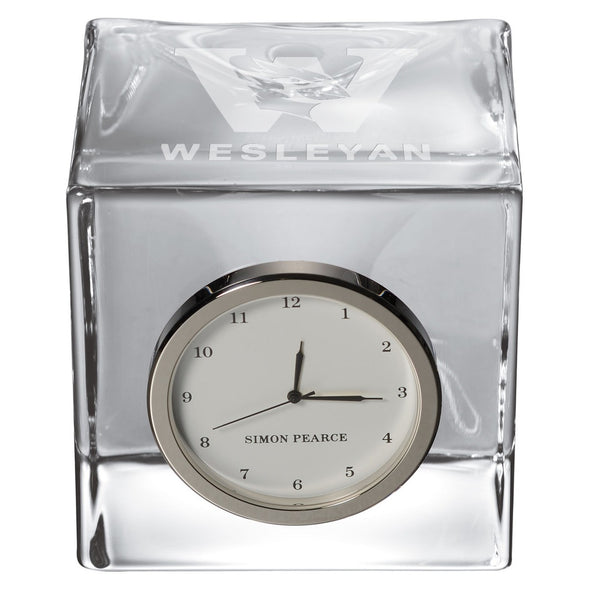 Wesleyan Glass Desk Clock by Simon Pearce Shot #2