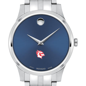 Wesleyan Men's Movado Collection Stainless Steel Watch with Blue Dial Shot #1