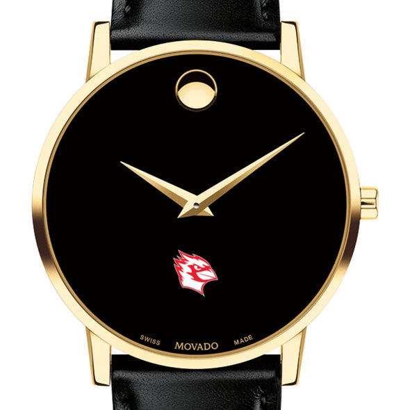 Wesleyan Men's Movado Gold Museum Classic Leather Shot #1