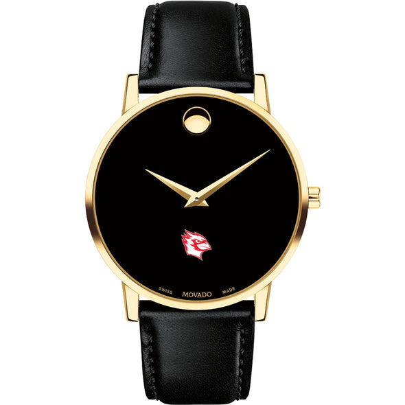 Wesleyan Men's Movado Gold Museum Classic Leather Shot #2