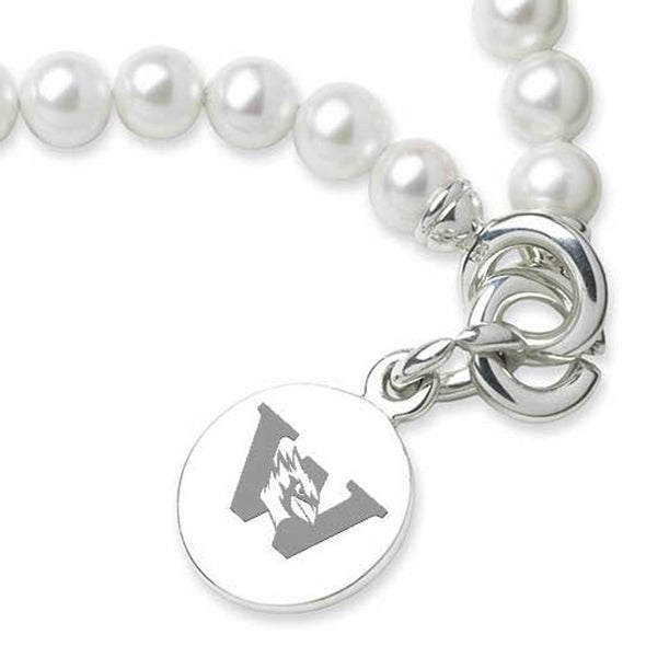 Wesleyan Pearl Bracelet with Sterling Silver Charm Shot #2