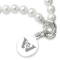Wesleyan Pearl Bracelet with Sterling Silver Charm Shot #2