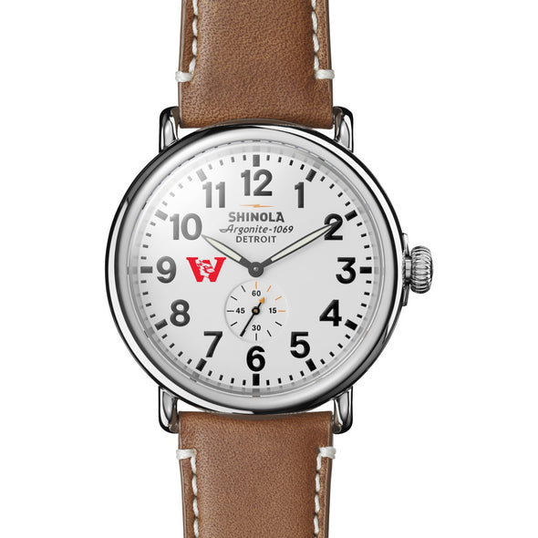 Wesleyan Shinola Watch, The Runwell 47 mm White Dial Shot #2