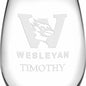 Wesleyan Stemless Wine Glasses Made in the USA - Set of 2 Shot #3
