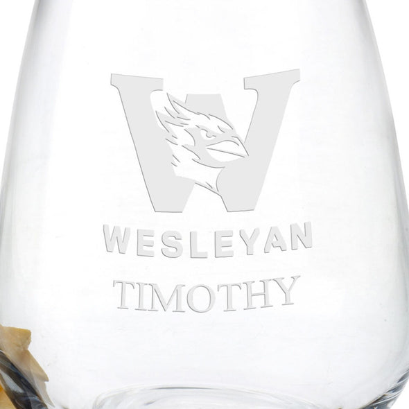 Wesleyan Stemless Wine Glasses - Set of 4 Shot #3