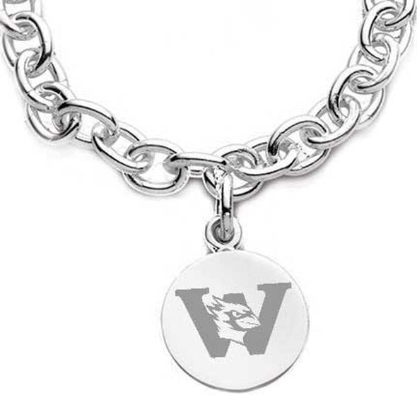 Wesleyan Sterling Silver Charm Bracelet Shot #2