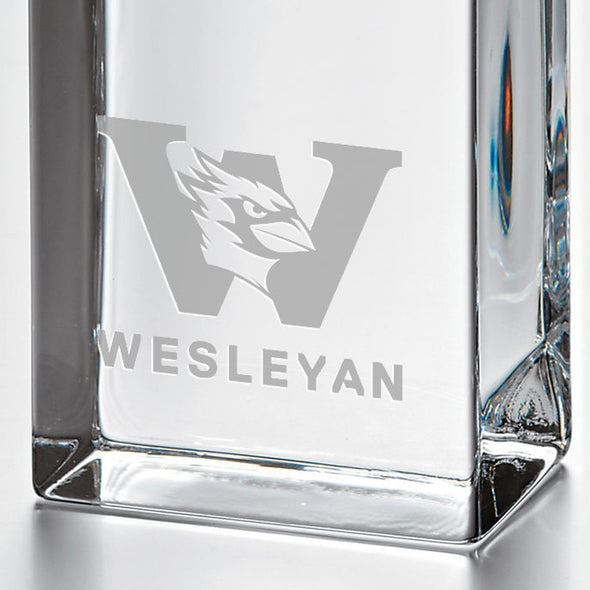 Wesleyan Tall Glass Desk Clock by Simon Pearce Shot #2