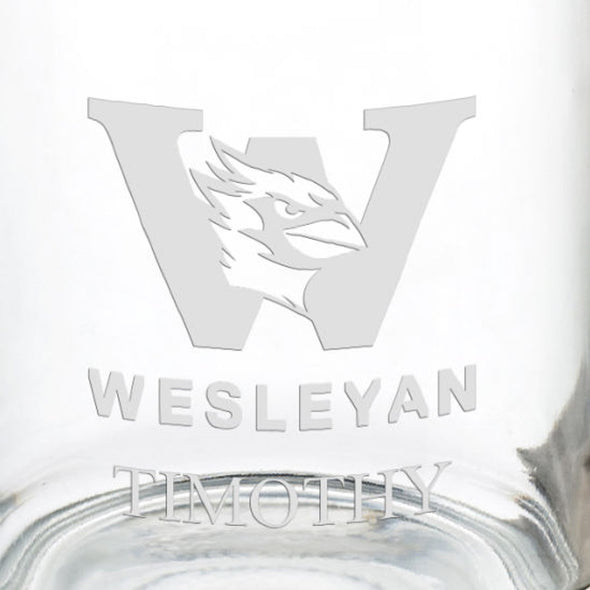 Wesleyan University 13 oz Glass Coffee Mug Shot #3