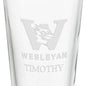 Wesleyan University 16 oz Pint Glass- Set of 2 Shot #3