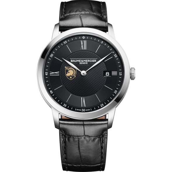 West Point Men's Baume et Mercier 40mm Classima Quartz Watch with Black Dial & Black Leather Strap Shot #2