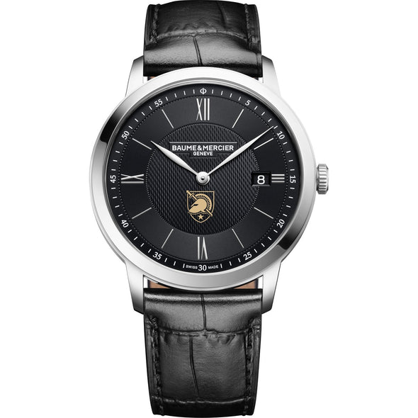 West Point Men's Baume et Mercier 40mm Classima Quartz Watch with Black Dial & Black Leather Strap Shot #2