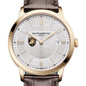 West Point Men's Baume et Mercier 40mm Gold PVD Classima Watch with Silver Dial & Dark Brown Leather Strap Shot #1