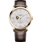 West Point Men's Baume et Mercier 40mm Gold PVD Classima Watch with Silver Dial & Dark Brown Leather Strap Shot #2