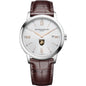 West Point Men's Baume et Mercier 42mm Classima Watch with Silver Dial & Brown Leather Strap Shot #2