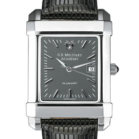 West Point Men&#39;s Gray Quad Watch with Leather Strap Shot #1