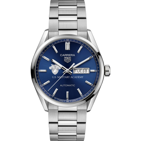 West Point Men&#39;s TAG Heuer Carrera with Blue Dial &amp; Day-Date Window Shot #2