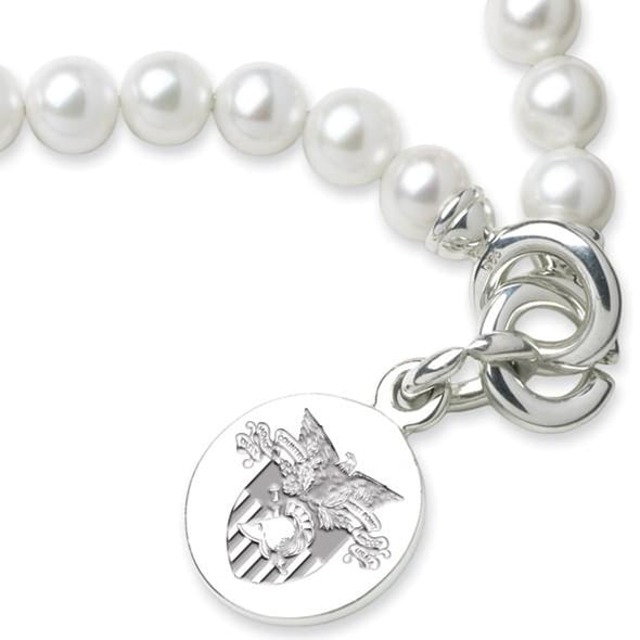 West Point Pearl Bracelet with Sterling Silver Charm Shot #2