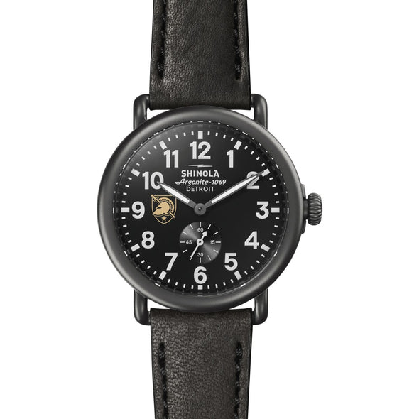 West Point Shinola Watch, The Runwell 41mm Black Dial Shot #2
