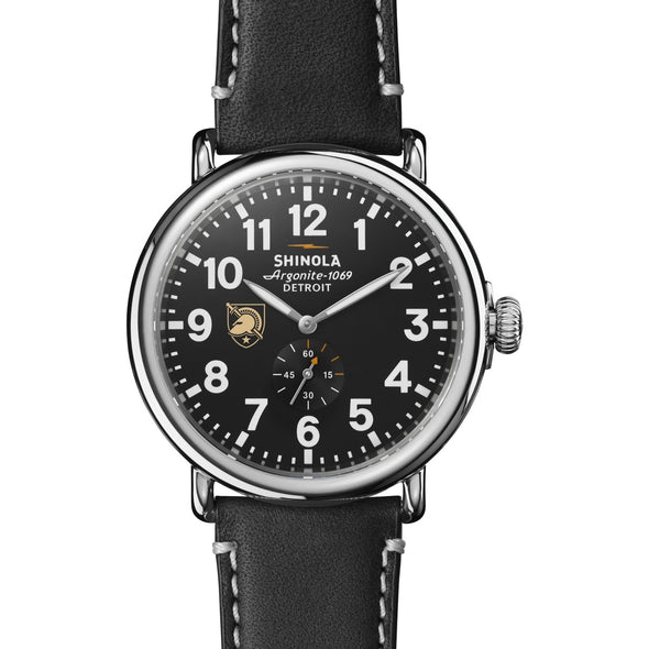 West Point Shinola Watch, The Runwell 47mm Black Dial Shot #2