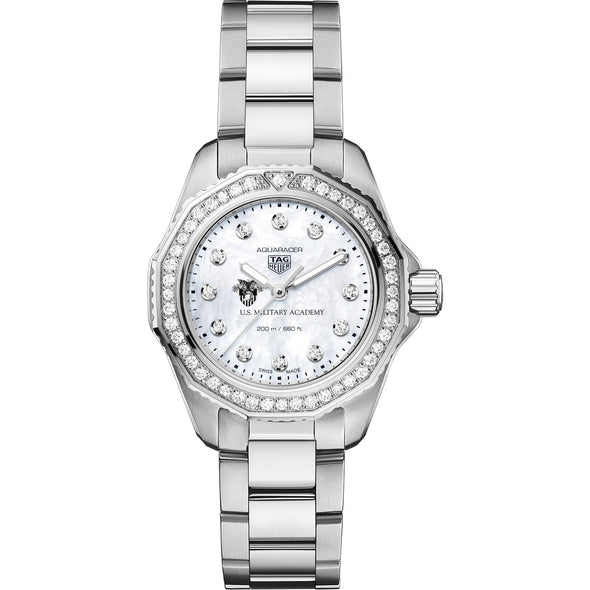 West Point Women's TAG Heuer Steel Aquaracer with Diamond Dial & Bezel Shot #2