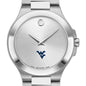 West Virginia Men's Movado Collection Stainless Steel Watch with Silver Dial Shot #1